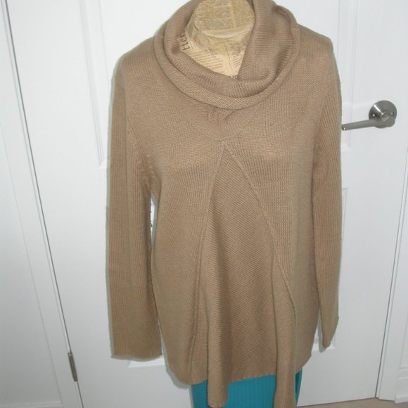 Camel Colour Tunic Soft  Sweater - Picture 3 of 7